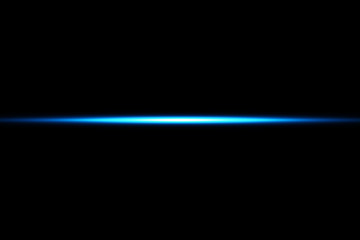Abstract blue lights lines on black background vector illustration. A bright flash of light on the line