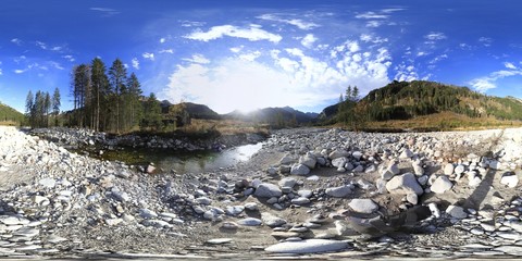 Wall Mural - Stream in Tatra Mountains 360 Panorama