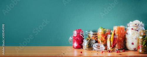 Probiotics food background Poster Mural XXL
