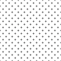 black white seamless pattern with plus sign