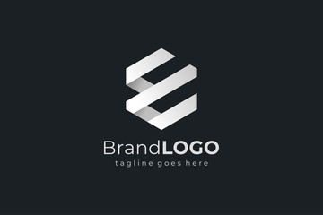 Poster - Hexagon Letter E Construction Architecture Building Logo. Flat Vector Logo Design Template Element