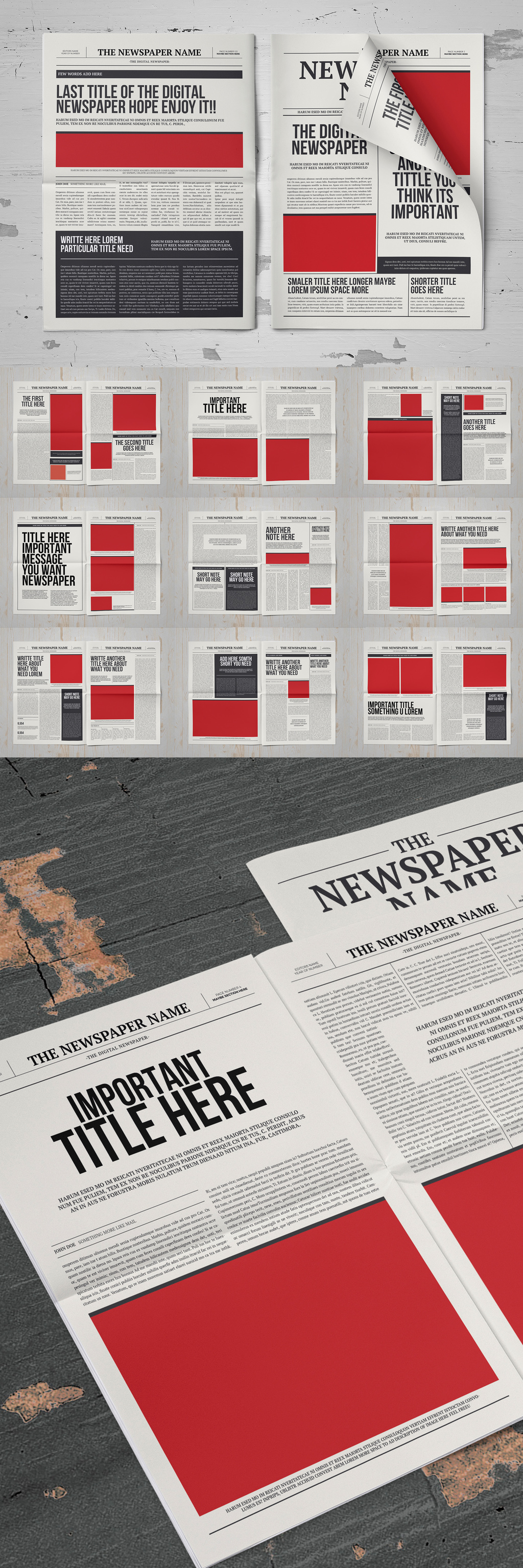 Classy Newspaper Template Stock Template | Adobe Stock