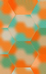 Grunge textured hexagon pattern background with sweet pastel color tone.