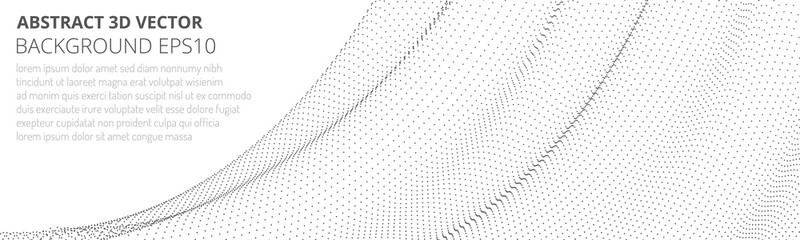 Poster - Abstract background with many particles. Optical illusion of movement.