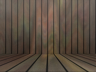 Wood texture background pattern. Dark hardwood planks surface of wooden board floor wall fence. Abstract timber decorative illustration.