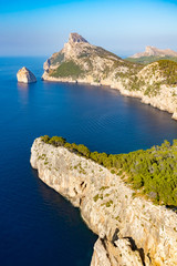 Wall Mural - Mirador es Colomer - the main viewpoint at Cap de Formentor located on over 200 m high rock, Mallorca, Spain