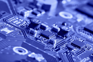 Poster - Electronic circuit board close up.