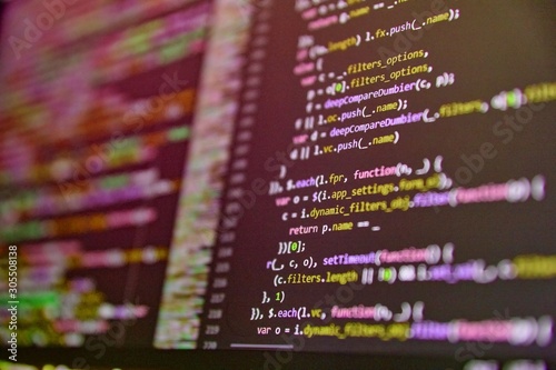 Fotomural Background of software developer script