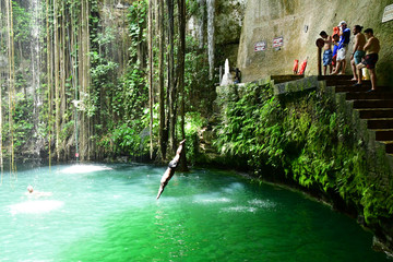 Chichen Itza; United Mexican States - may 13 2018 : cenote Ik Kil site