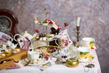 Fototapeta Morze - decorations for a mad tea party Alice in Wonderland