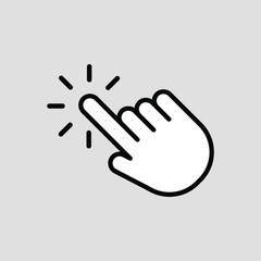 Poster - Touch vector icon. Illustration isolated for graphic and web design.