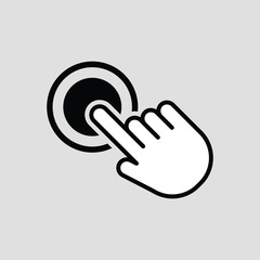Poster - Touch vector icon. Illustration isolated for graphic and web design.