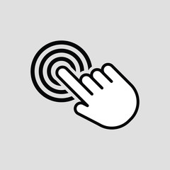 Poster - Touch vector icon. Illustration isolated for graphic and web design.