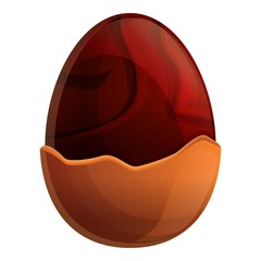 Poster - Chocolate egg icon. Cartoon of chocolate egg vector icon for web design isolated on white background