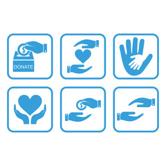 Poster - donate and charity icon vector design symbol