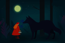 Little Red Riding Hood. Vector Illustration