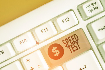 Poster - Text sign showing Speed Test. Business photo showcasing psychological test for the maximum speed of performing a task