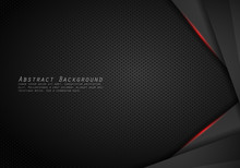 Abstract Metallic Modern Red Black Frame Design Innovation Concept Layout Background.