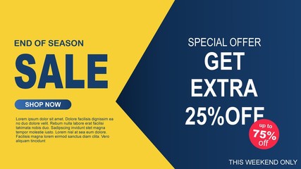 Wall Mural - 	 Sale banner template design, Big sale special offer.vector design