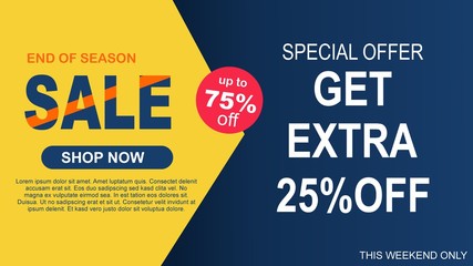 Wall Mural - 	 Sale banner template design, Big sale special offer.vector design