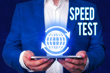Poster - Word writing text Speed Test. Business photo showcasing psychological test for the maximum speed of performing a task