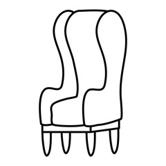 Sticker - sofa livingroom forniture isolated icon