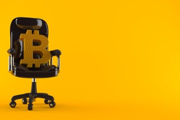 Sticker - Bitcoin symbol on business chair