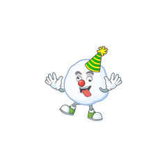 Sticker - Cute Clown snowball placed on cartoon character style design