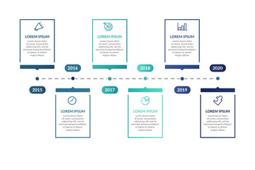 Wall Mural - timeline infographic template design . business infographic concept for presentations, banner, workflow layout, process diagram, flow chart