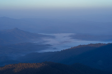 Morning light, sunrise on the mountain - morning nature