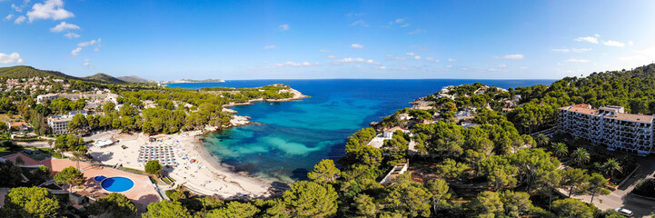 Canvas Print - Panorama Luftbild Traumstrand auf Mallorca