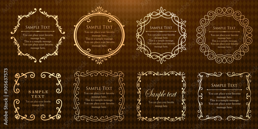 高級感のあるフレームデザイン カリグラフィー素材 ラグジュアリー テンプレート コピースペース Stock Gamesageddon