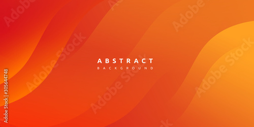 Cuadros en Lienzo Abstract modern colorful gradient orange yellow curve background