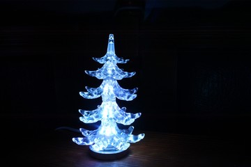 abstract christmas tree on black background