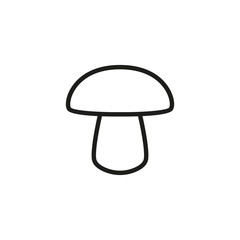 Wall Mural - Simple mushroom line icon.