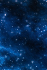 Wall Mural - stars, planet and galaxy in cosmos universe, space and time travel science background