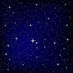 Wall Mural - Dark blue background with stars in space.