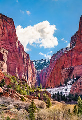 Landscape of Kolob Canyons in Utah, United States