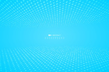 Abstract Bright Gradient Blue Wallpaper With Halftone Dotted Minimal Design Background. Illustration Vector Eps10