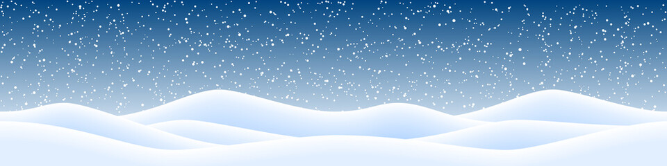 christmas landscape background with snow