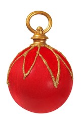 Wall Mural - Christmas bauble on white