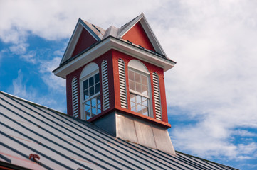 Red barn with cupola