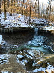 Wall Mural - waterfall in winter