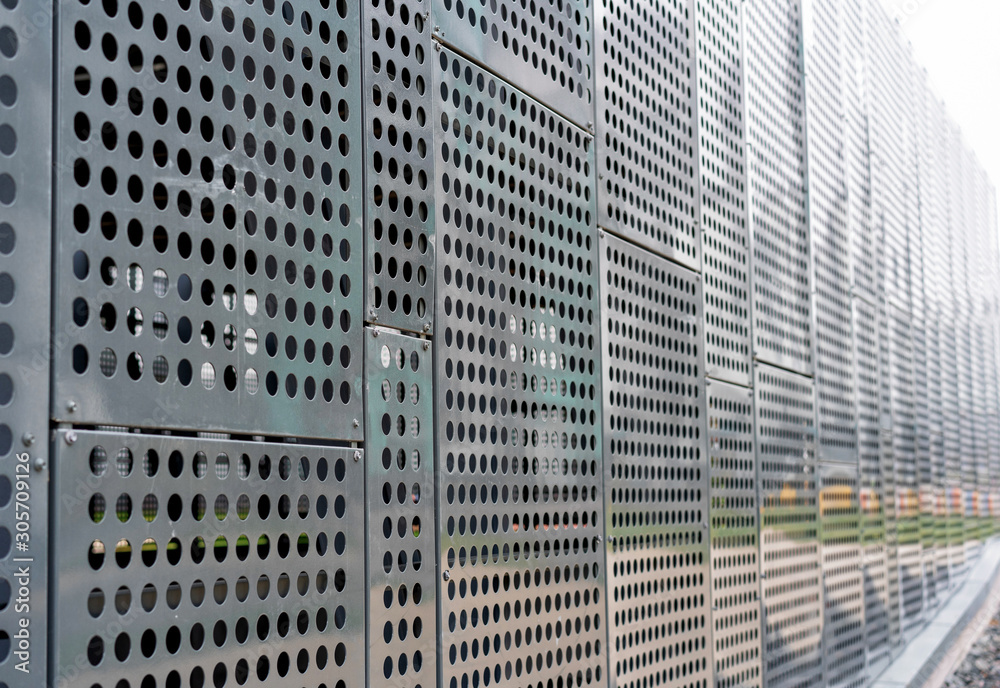 Cladding Surface modern materials in the construction industry. Texture of metal ...