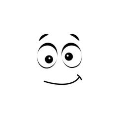 Poster - Emoji, smile icon. Simple line, outline vector of cartoon face icons for ui and ux, website or mobile application