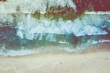 Poster - Aerial view of Senegal Atlantic cost. Paradise beach.