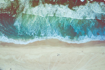 Poster - Aerial view of Senegal Atlantic cost. Paradise beach.