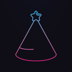 Poster - Party hat nolan icon. Simple thin line, outline vector of party icons for ui and ux, website or mobile application