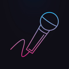 Poster - Microphone nolan icon. Simple thin line, outline vector of party icons for ui and ux, website or mobile application