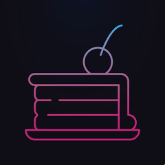 Poster - Piece of cake iconnolan icon. Simple thin line, outline vector of party icons for ui and ux, website or mobile application